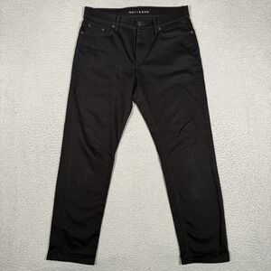 Mott & Bow Jeans Mens 30x27 Black Slim Straight Denim Casual Preppy Logo Pockets